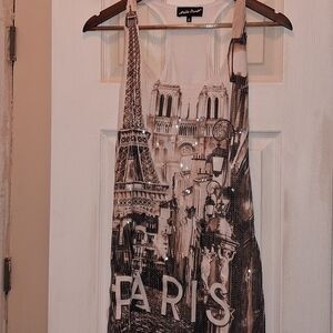 Paris Sequin Graphic Tank Top